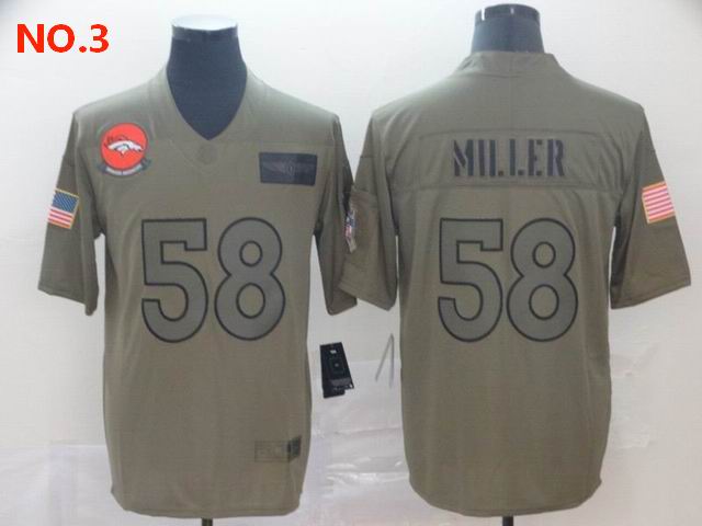 Men's Denver Broncos 58 Von Miller Jersey NO.3 ;